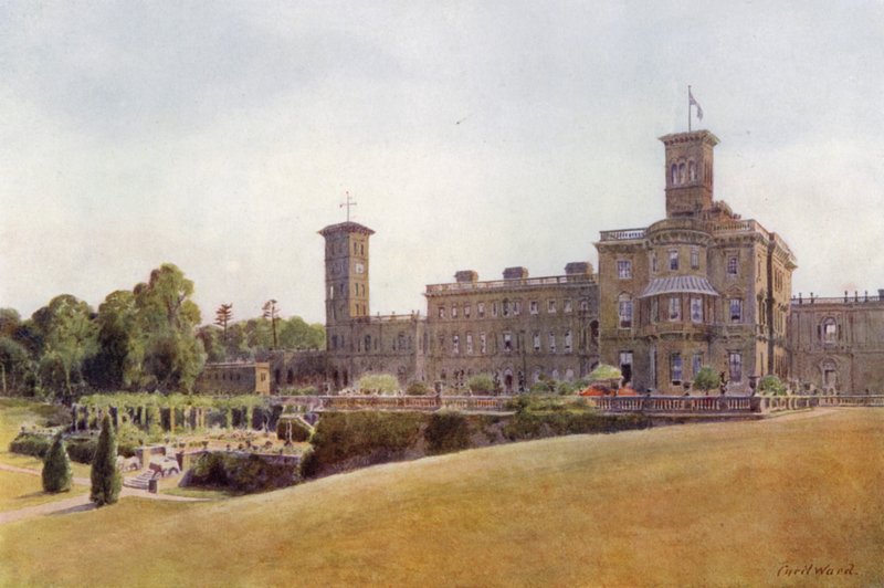 Osborne House en terrassen door Cyril Ward