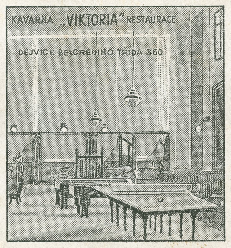 Viktoria café en restaurant door Czech School