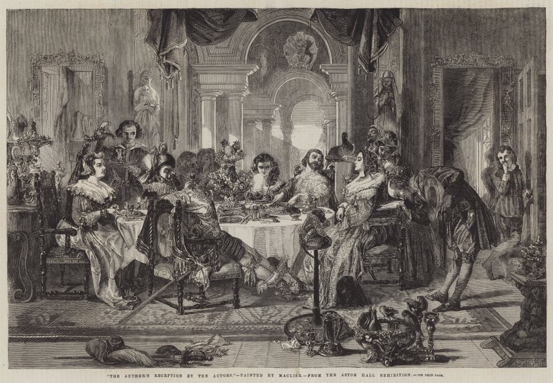 De Ontvangst van de Auteur door de Acteurs door Daniel Maclise