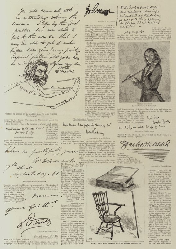 De Dyce en Forster-collecties door Daniel Maclise