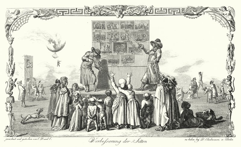 Morele verbetering (gravure) door Daniel Nikolaus (after) Chodowiecki
