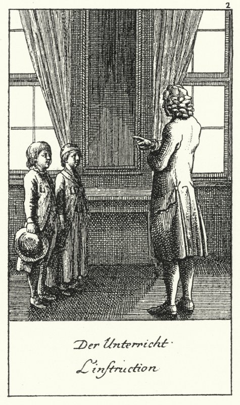 De les (gravure) door Daniel Nikolaus (after) Chodowiecki