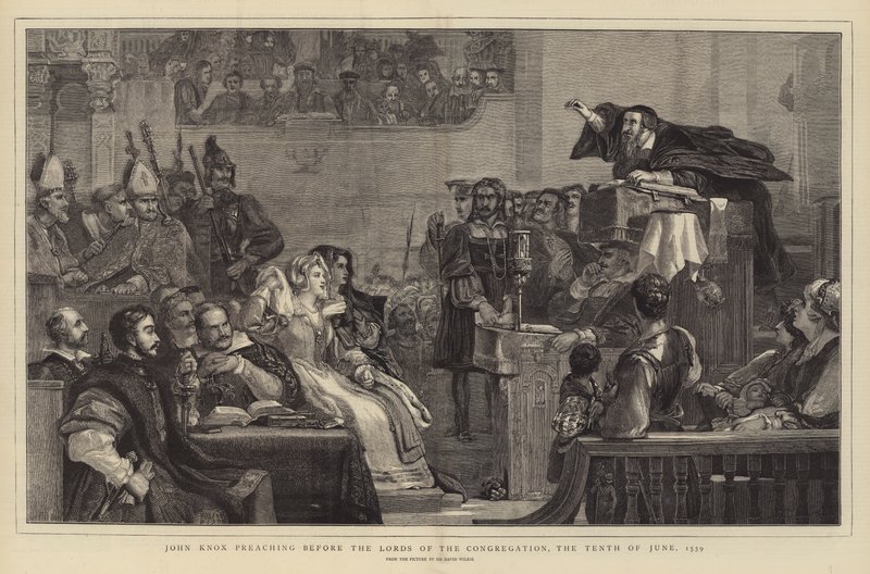 John Knox predikend voor de Heren van de Congregatie, de Tiende van Juni, 1559 door David Wilkie