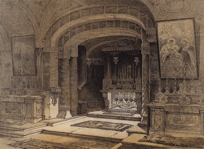 Heiligdom van de Aankondiging, Nazareth door David (after) Roberts
