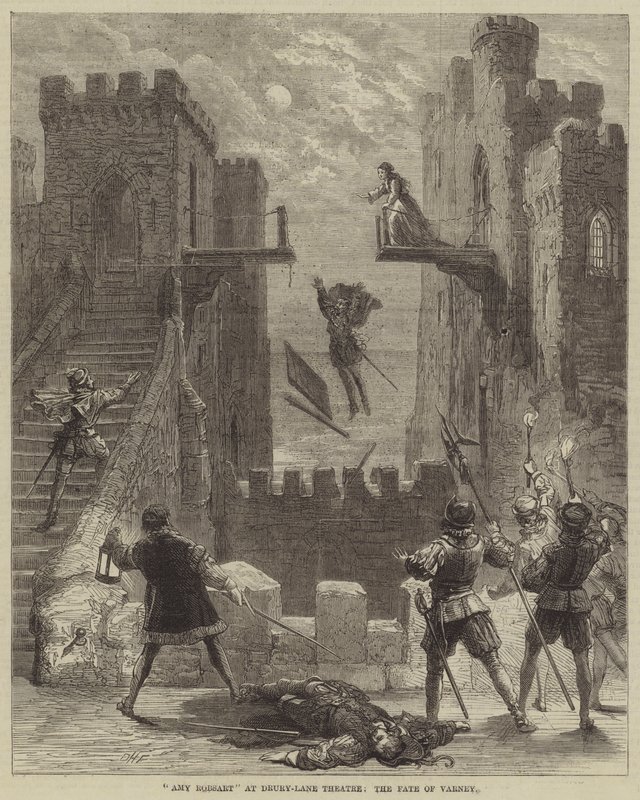 Amy Robsart in Drury-Lane Theatre, het lot van Varney door David Henry Friston