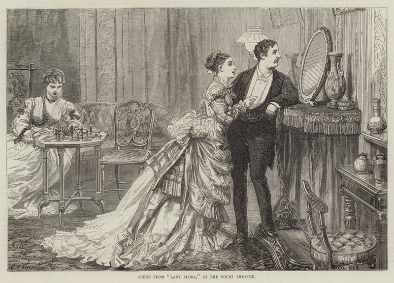 Scène uit Lady Flora, in het Court Theatre door David Henry Friston