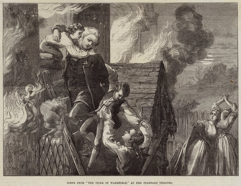 Scène uit De dominee van Wakefield, in het Standard Theatre door David Henry Friston