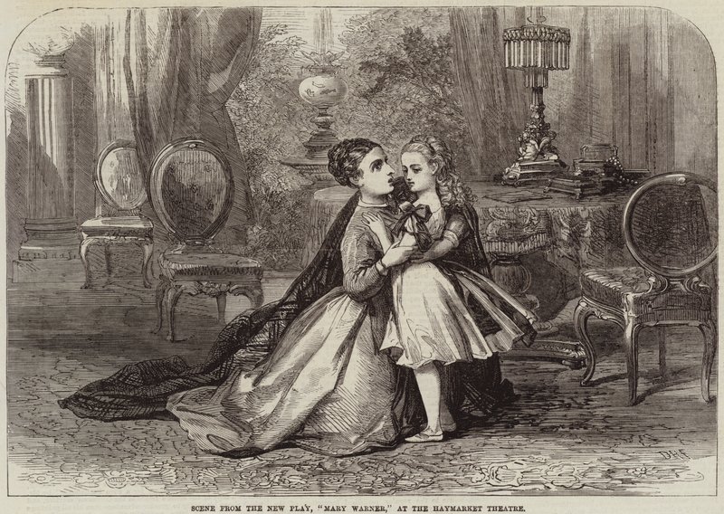 Scène uit het Nieuwe Toneelstuk, Mary Warner, in het Haymarket Theatre door David Henry Friston