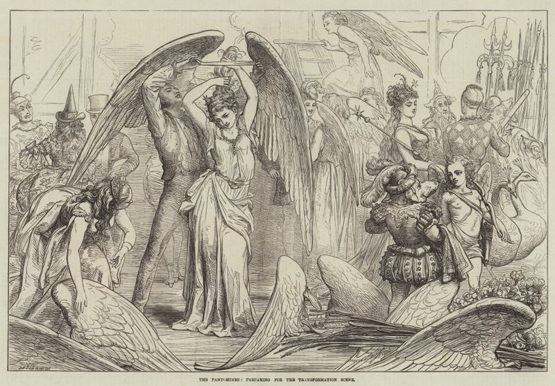 De Pantomimes, voorbereiding op de Transformatiescène door David Henry Friston