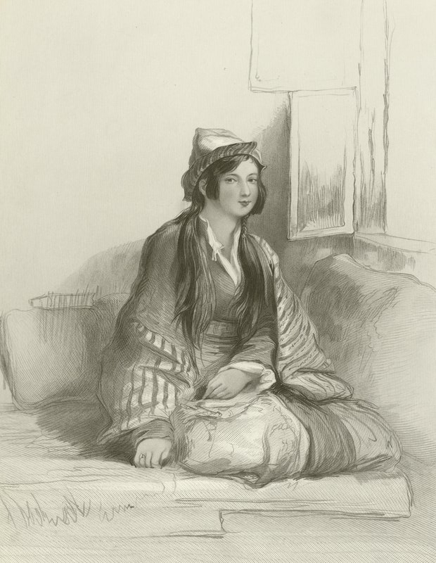 Een Circassische dame door David Wilkie