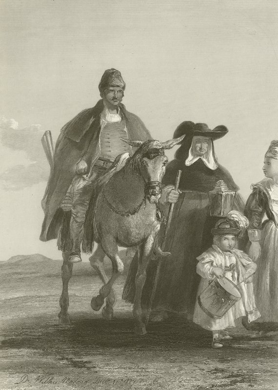 Groep figuren die Madrid binnenkomen door David Wilkie