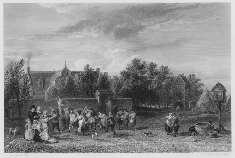 Het dorpsfeest, van het schilderij in de Koninklijke Collectie door David the Younger (after) Teniers