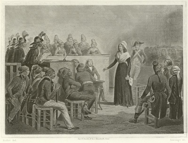 Marie Antoinette bij het Revolutionaire Tribunaal door Denis Auguste Marie Raffet