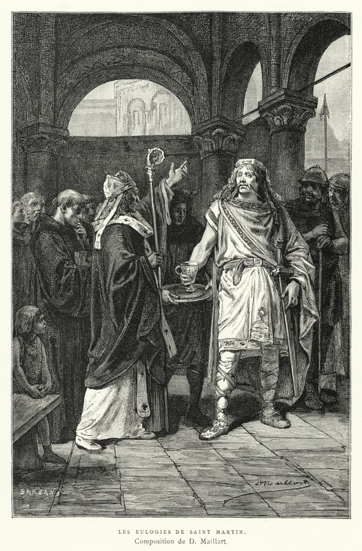 Les Eulogies De Saint Martin (gravure) door Diogene Ulysse Napoleon Maillart