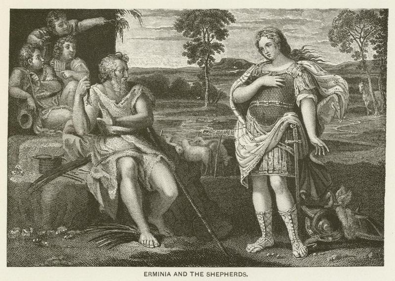 Erminia en de herders door Domenichino