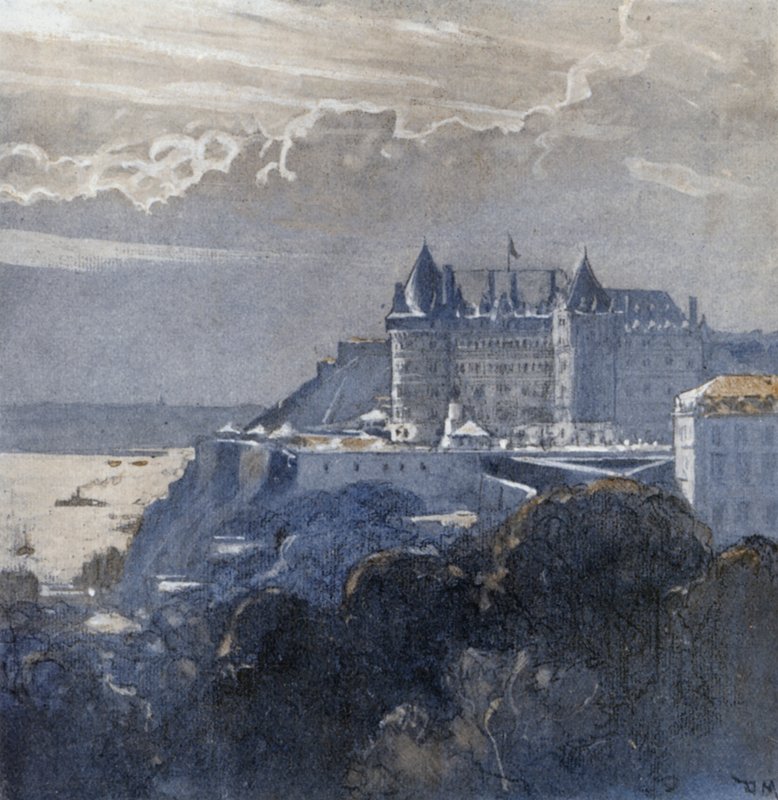 Quebec en het Chateau Frontenac door Donald (after) Maxwell