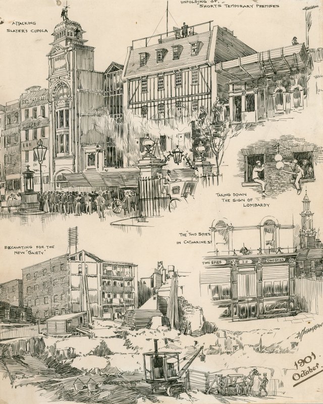 Schetsen van Londen vanaf oktober 1901 (gravure) door Douglas Macpherson