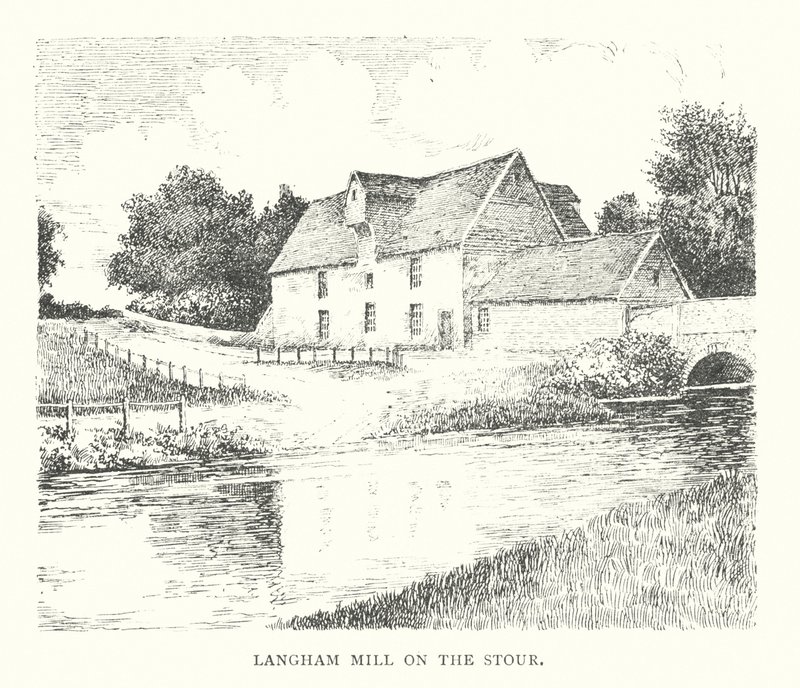 Langham Molen aan de Stour (litho) door Duncan Moul