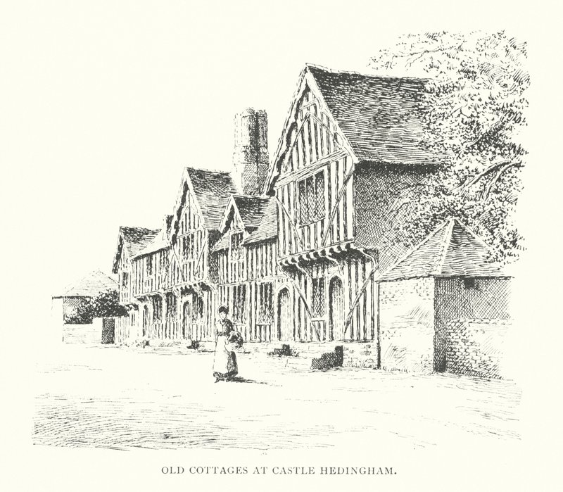 Oude Huisjes bij Castle Hedingham door Duncan Moul