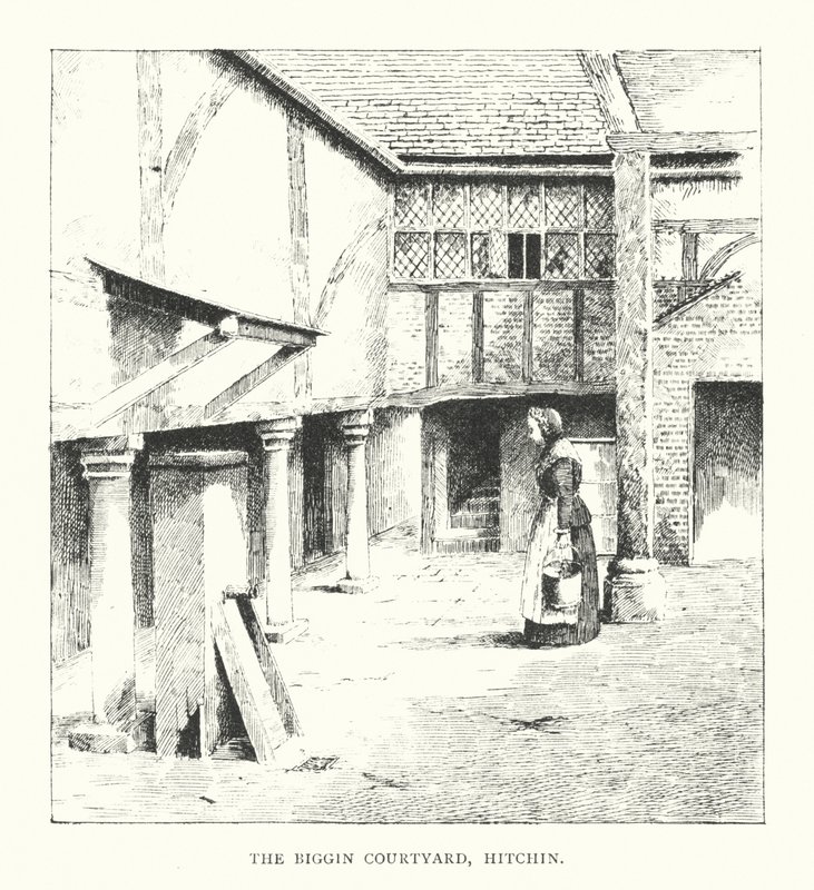 De Biggin Binnenplaats, Hitchin door Duncan Moul