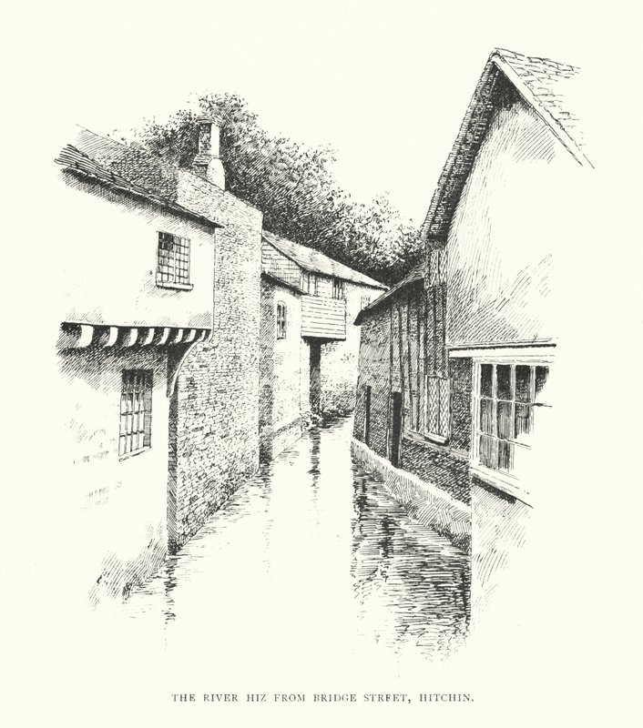 De Rivier Hiz vanaf Bridge Street, Hitchin door Duncan Moul