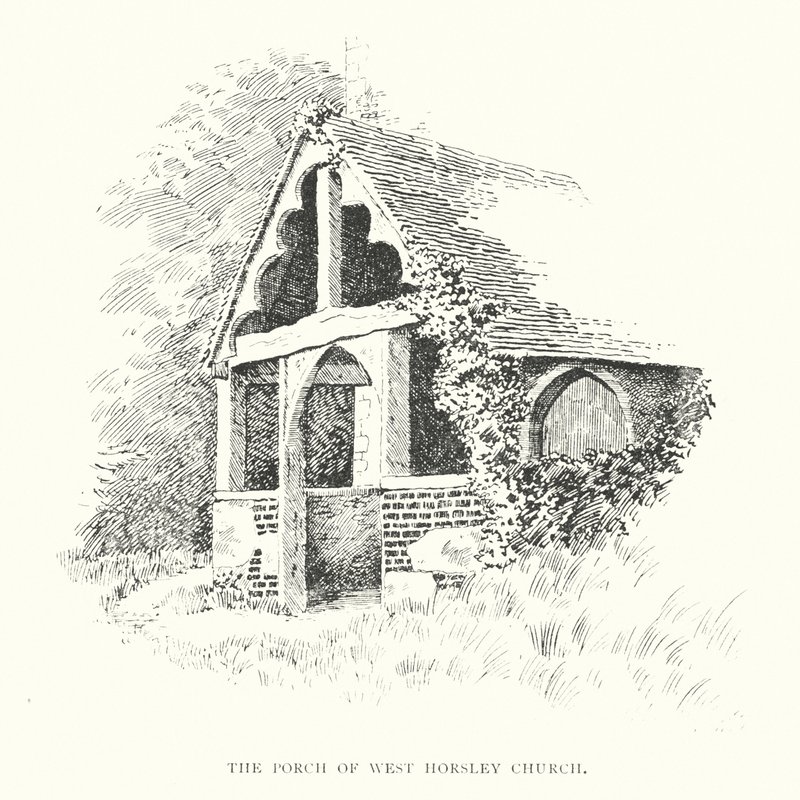 De portiek van West Horsley Kerk door Duncan Moul