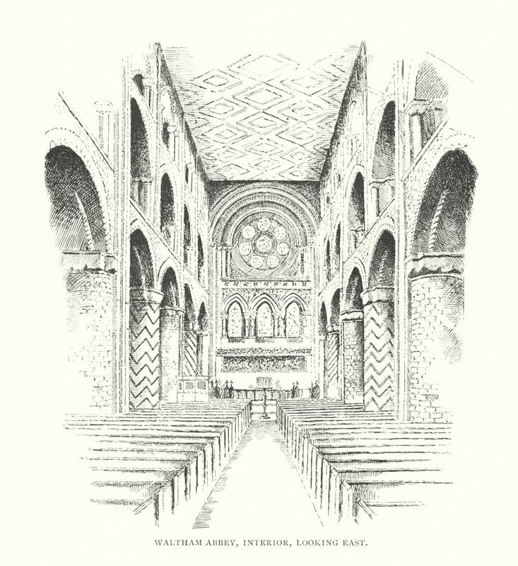 Waltham Abbey, Interieur, kijkend naar het Oosten door Duncan Moul