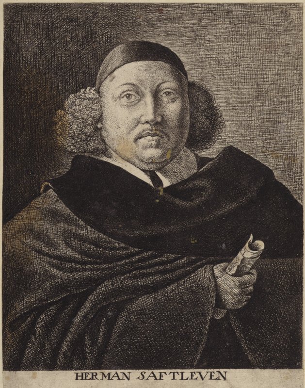 Portret van Herman Saftleven de Jongere door Dutch School