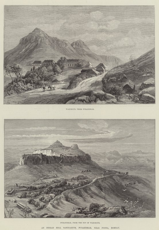 Een Indiaas heuvelsanitarium, Purandhar, nabij Poona, Bombay door E. Jennings