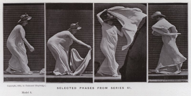 Het menselijk lichaam in beweging: Geselecteerde fasen uit serie 61 door Eadweard Muybridge