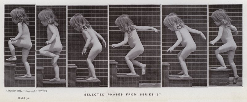 De menselijke figuur in beweging: Geselecteerde fasen uit serie 87 door Eadweard Muybridge