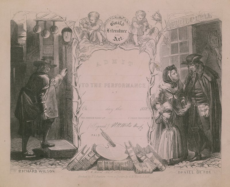 Uitnodiging voor het Gilde van Literatuur en Kunst door Edgar Melville Ward