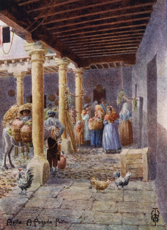 Noord-Spanje: Avila, een Posada-patio door Edgar T. A. Wigram