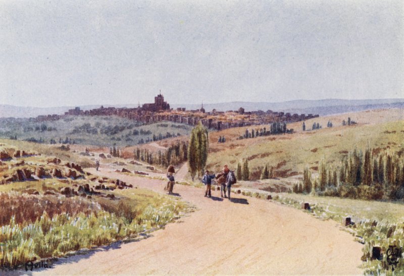 Noord-Spanje: Avila, vanuit het noordwesten door Edgar T. A. Wigram