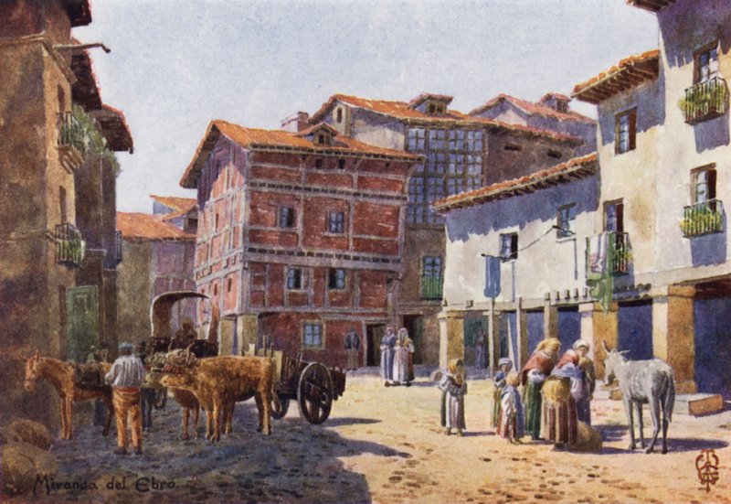 Noord-Spanje: Miranda del Ebro, een hoek in de stad door Edgar T. A. Wigram