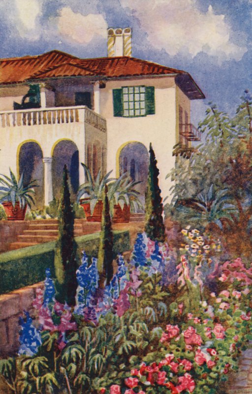 Een Hoek van de Tuin bij Villa Arcadia, Johannesburg door Edith Struben