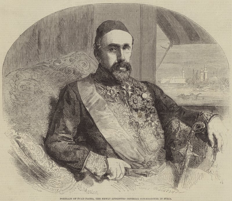 Portret van Fuad Pacha, de Nieuwbenoemde Keizerlijke Commissaris in Syrië door Edmond Morin
