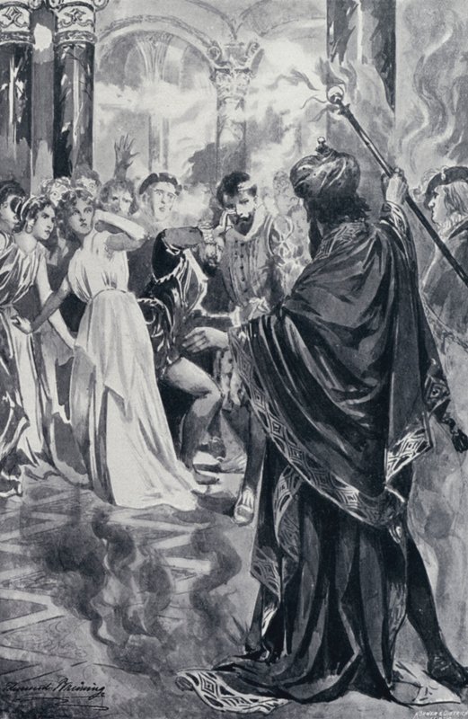 Illustratie voor Goethes Faust door Edmund Bruning