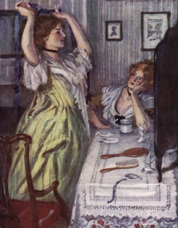 Illustratie voor The Vicar of Wakefield door Oliver Goldsmith door Edmund Joseph Sullivan
