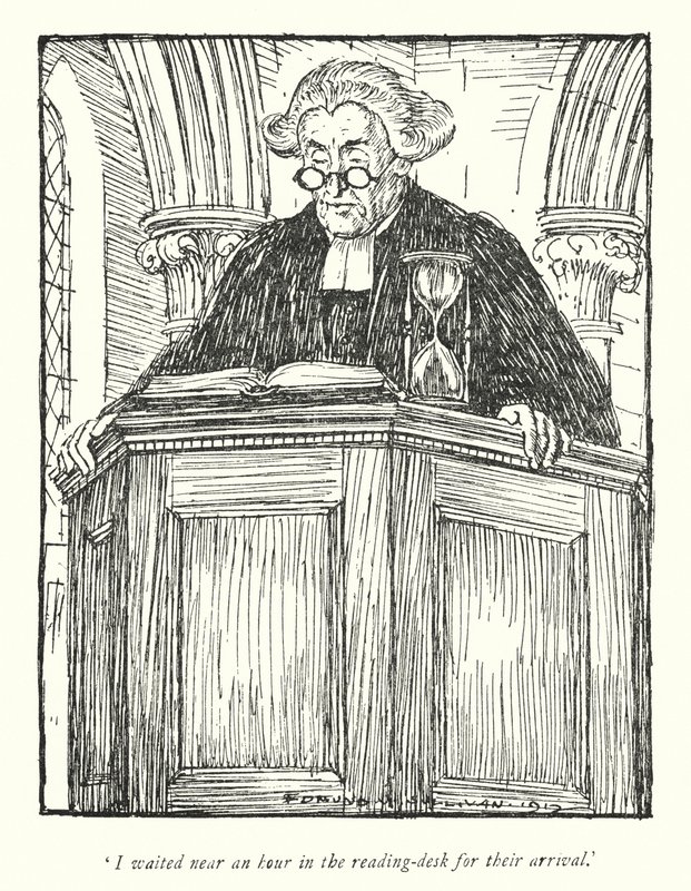 Illustratie voor The Vicar of Wakefield door Oliver Goldsmith door Edmund Joseph Sullivan