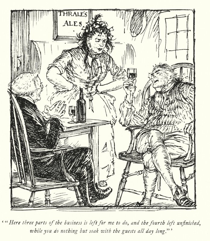 Illustratie voor The Vicar of Wakefield door Oliver Goldsmith door Edmund Joseph Sullivan