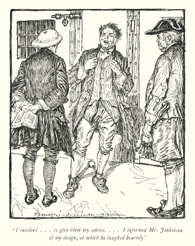 Illustratie voor The Vicar of Wakefield door Oliver Goldsmith door Edmund Joseph Sullivan