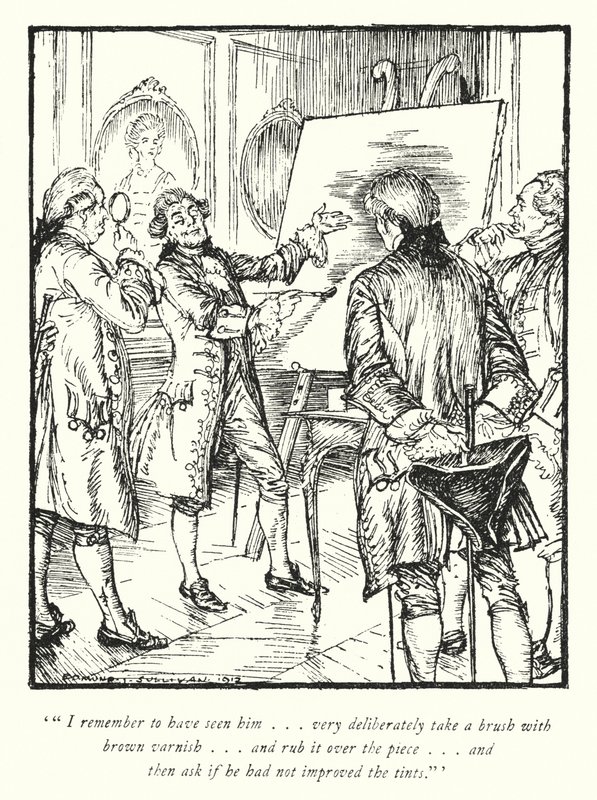 Illustratie voor The Vicar of Wakefield door Oliver Goldsmith door Edmund Joseph Sullivan