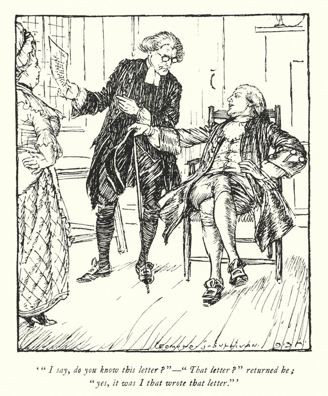 Illustratie voor The Vicar of Wakefield door Oliver Goldsmith door Edmund Joseph Sullivan