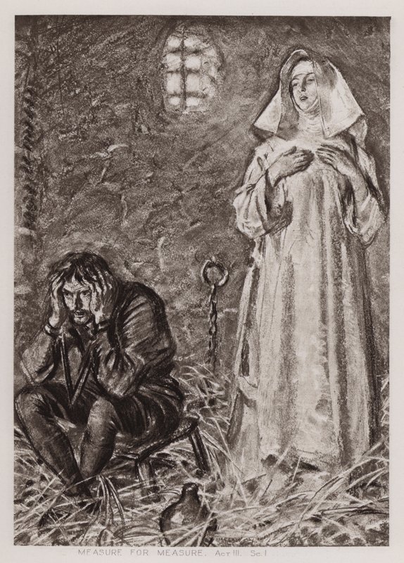Meten voor Meten, Act III, Sc I door Edmund Joseph Sullivan