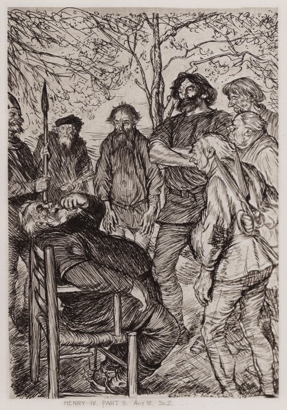 Het Tweede Deel van Koning Hendrik IV, Act III, Sc 2 door Edmund Joseph Sullivan