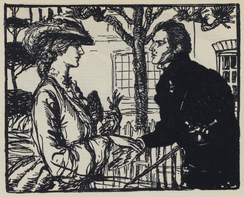 Illustratie voor Tennysons Maud door Edmund Joseph after Sullivan