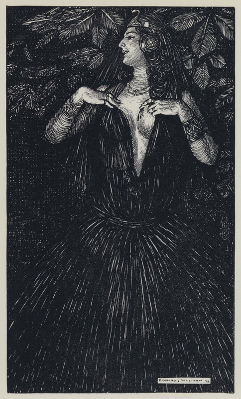 Illustratie voor A Dream of Fair Women and Other Poems door Edmund Joseph after Sullivan
