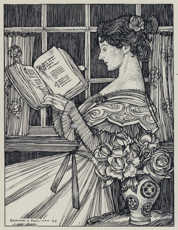 Illustratie voor A Dream of Fair Women and Other Poems door Edmund Joseph after Sullivan