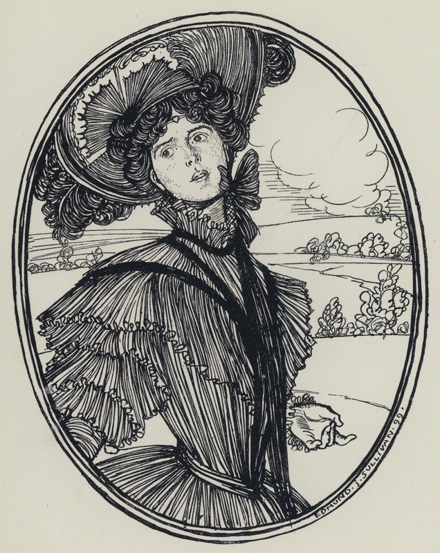 Illustratie voor A Dream of Fair Women and Other Poems door Edmund Joseph after Sullivan